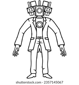 titan cameraman skibidi toilet dibujo para colorear